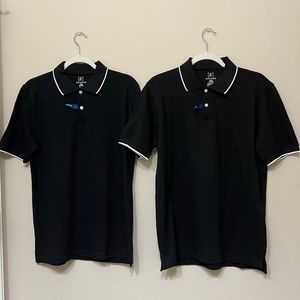 George Men's Black Collared Polo Shirt Bundle (Small 34-36)